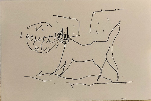 Disegno originale. Un gatto.
