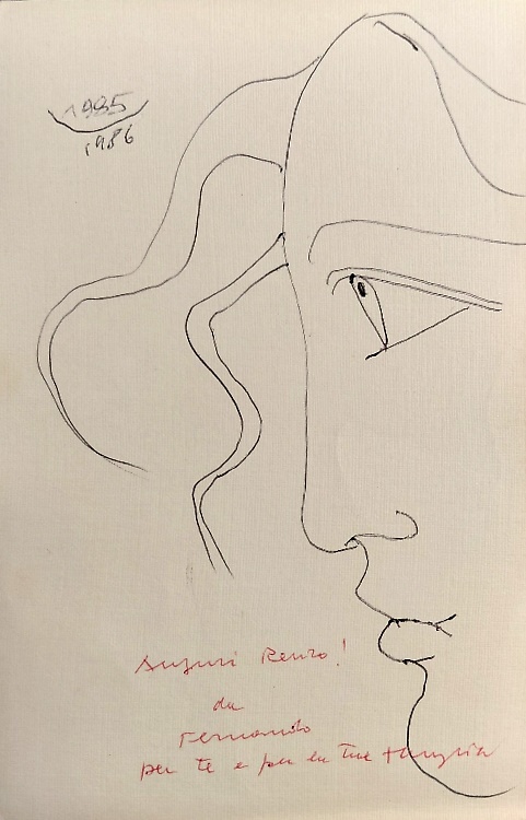 Disegno originale. Volto di donna.