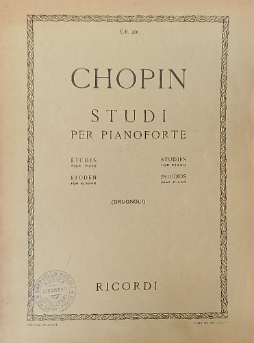 Studi per pianoforte.