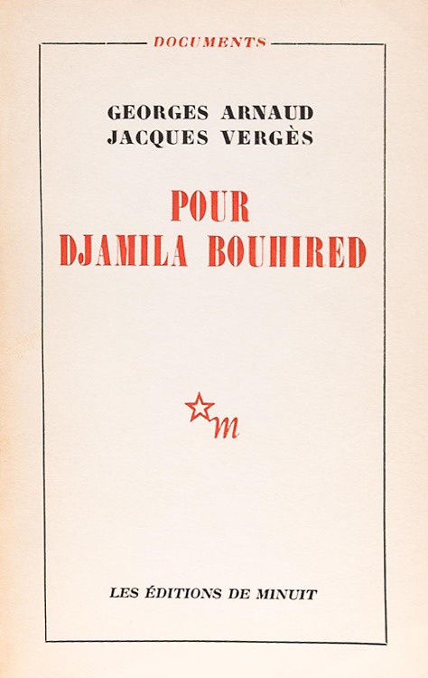 Pour Djamila Bouhired.