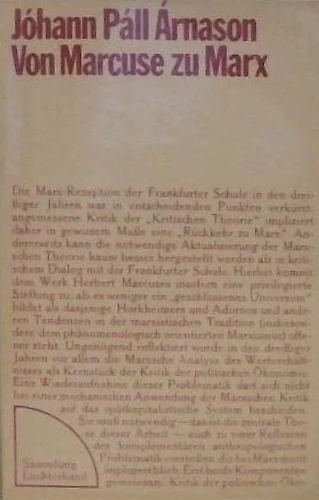 Von Marcuse zu Marx.