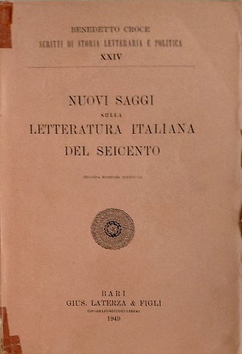 Nuovi saggi sulla letteratura italiana del Seicento.