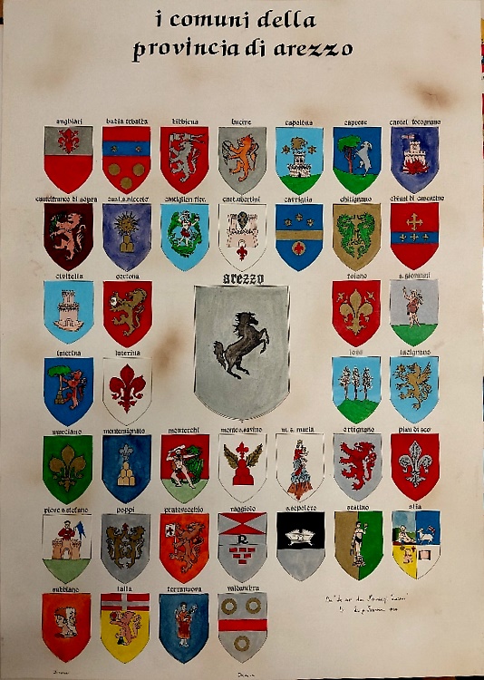 I comuni della Provincia di Arezzo.