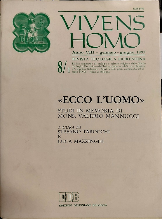 Ecco l' uomo studi in memoria di Mons. Valerio Mannucci.