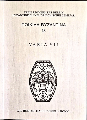 9783774930421-Poikila Byzantina 18. Varia VII.