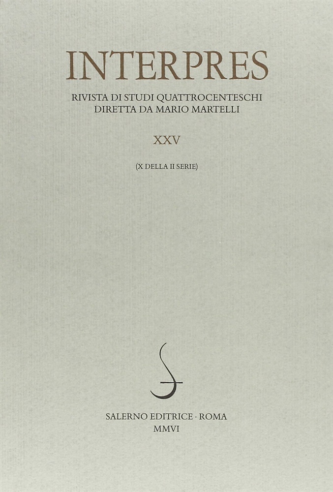 9788884025753-Interpres. Rivista di studi quattrocenteschi (2006). Vol. 25.