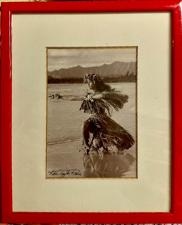 Kim Taylor Reece. Art of Hula. Signed photo.