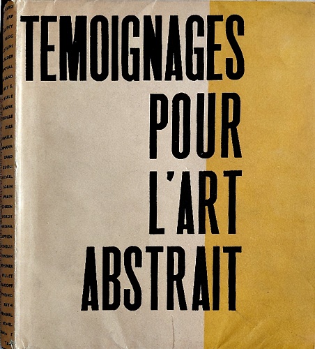 Témoignages pour l'art abstrait 1952.