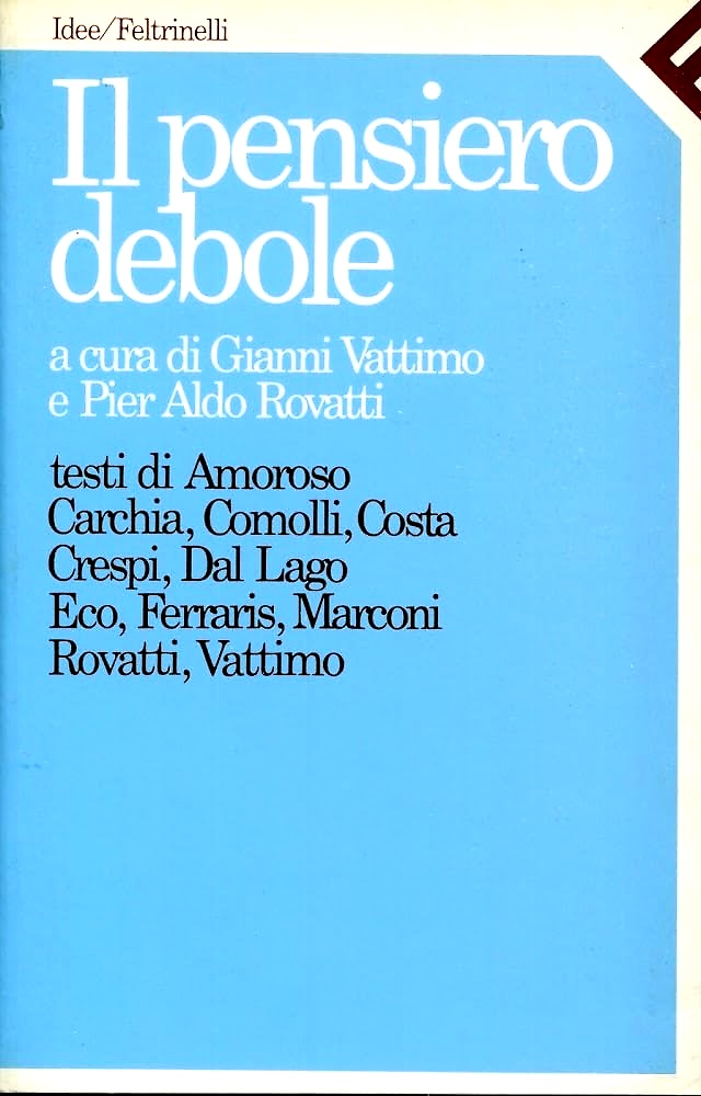9788807090011-Il pensiero debole.