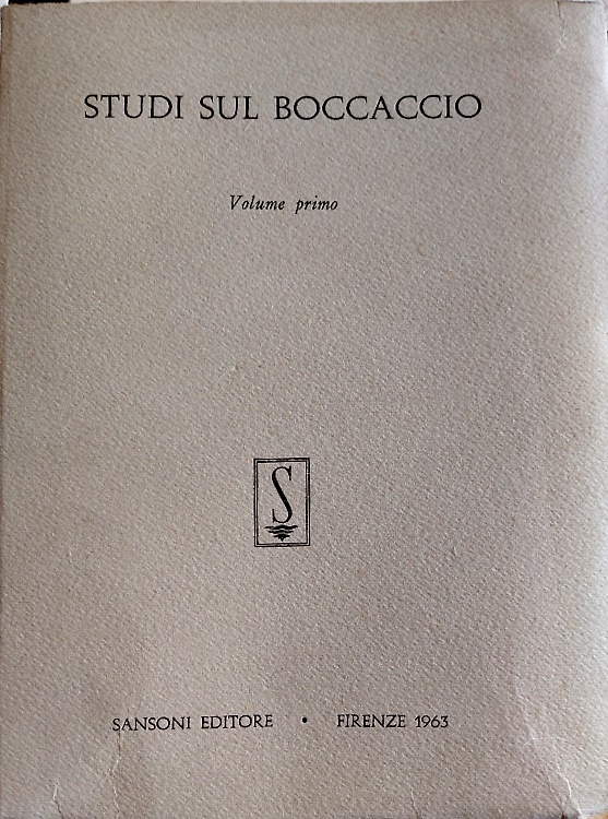 Studi sul Boccaccio. Volume Primo.