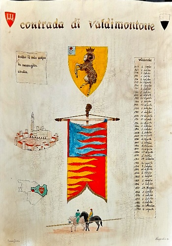 Palio di Siena.  Contrada di Valdimontone.