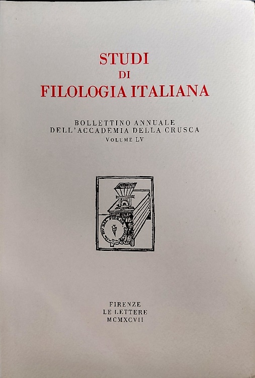 Studi di filologia italiana. Bollettino annuale dell'Accademia della Crusca. SFI