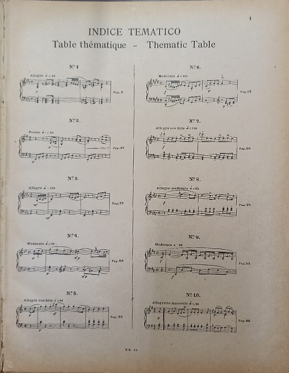 Sonate per pianoforte. Volume Primo. Sonate n. 1 a 10.