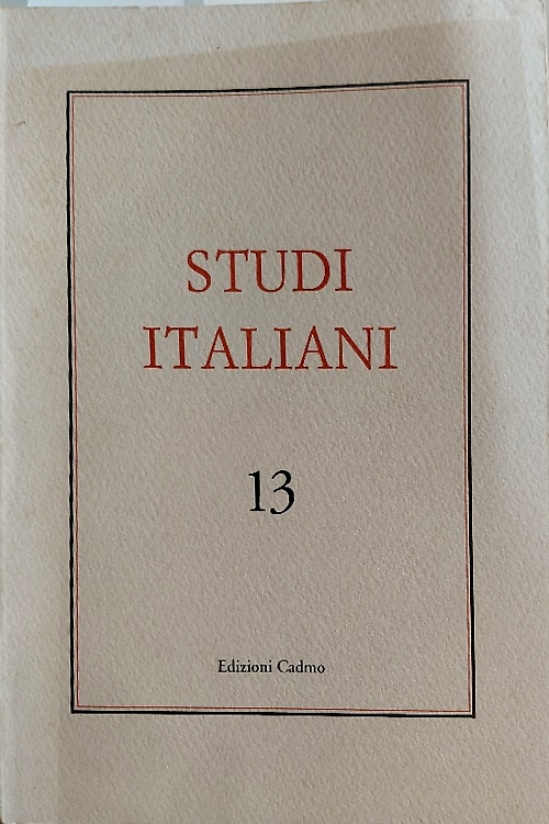 9788879231473-Studi italiani. Vol. 13. VII,1.