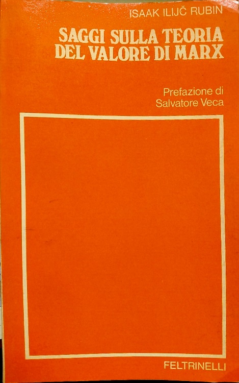 Saggi sulla teoriea del valore di MArx.