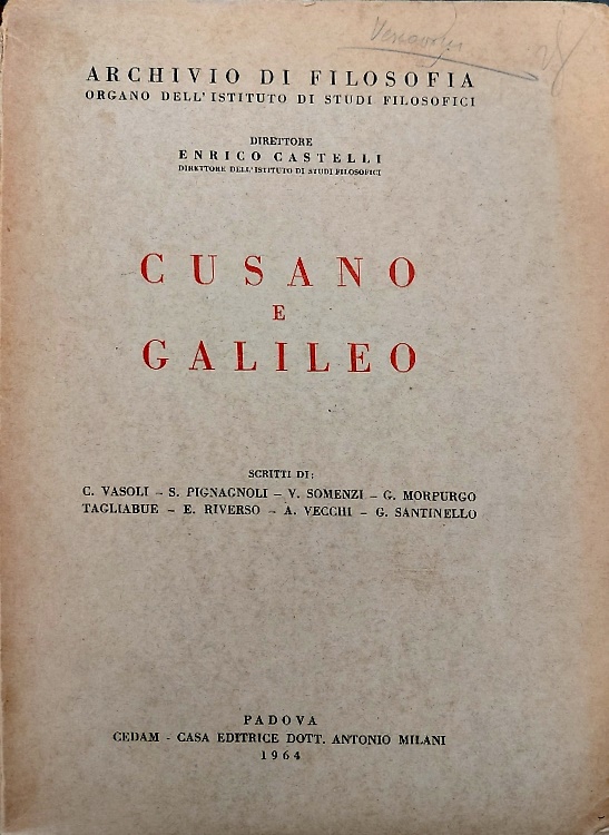 Cusano e Galileo.