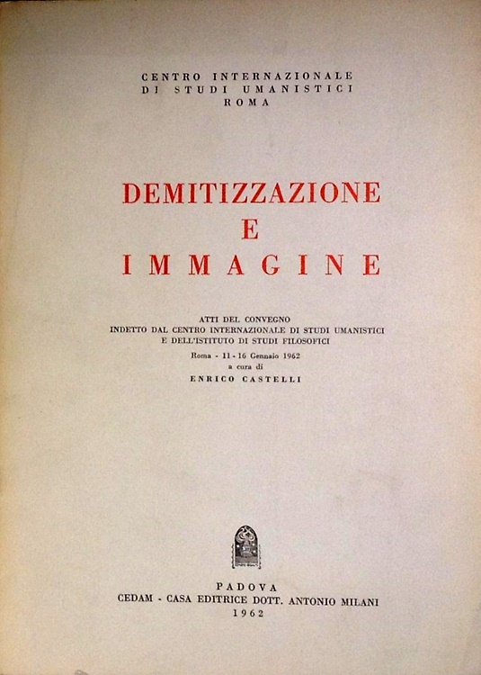 Demitizzazione e immagine.