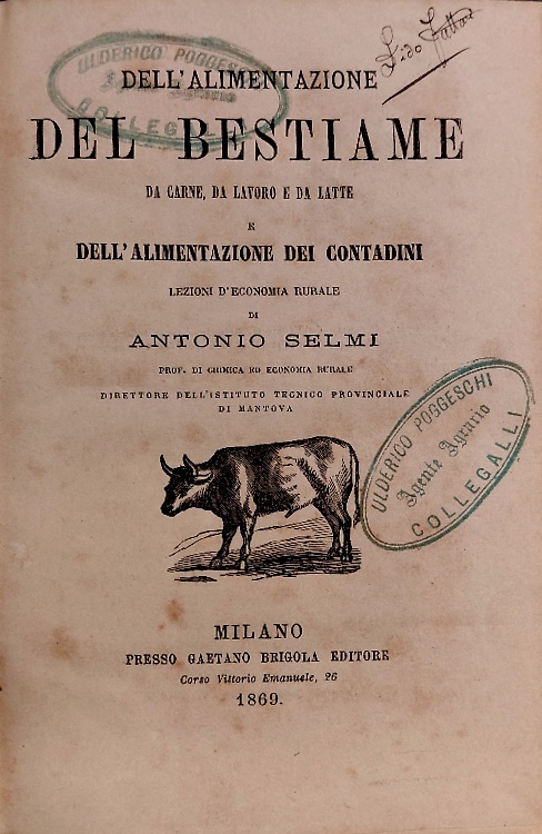 Dell' alimentazione del bestiame da carne, da lavoro e da latte e dell'alimentaz