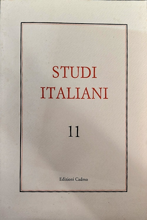 Studi italiani. Vol. 11, VI, fascicolo 1.