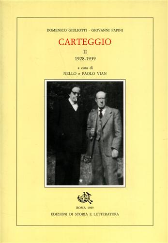9788884984135-Carteggio. Vol.II:1928-1939.