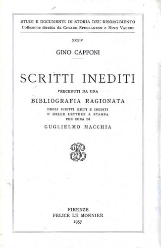 Scritti inediti.
