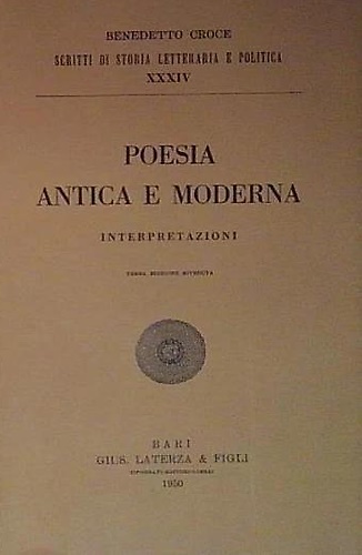 Poesia antica e moderna. Interpretazioni.