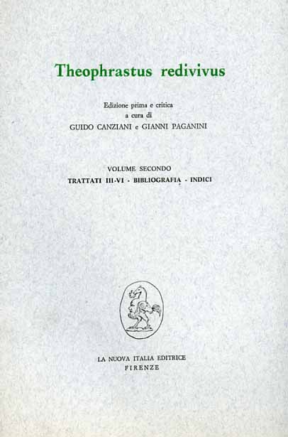 9788820400316-Theophrastus redivivus. Vol.II: trattati III-VI. Bibliografia, indici.