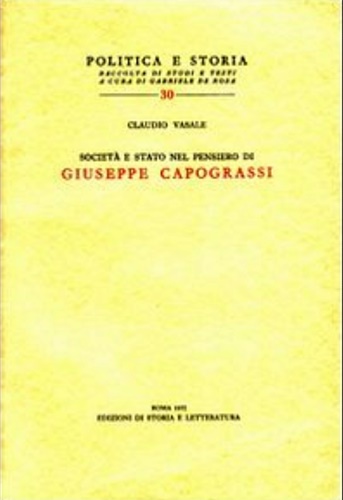 9788884987457-Società e Stato nel pensiero di Giuseppe Capograssi.