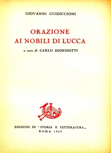 Orazione ai nobili di Lucca.