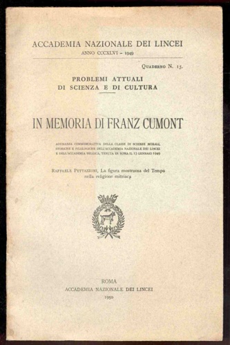 In memoria di Franz Cumont.