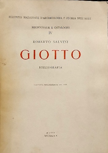 Giotto. Bibliografia.