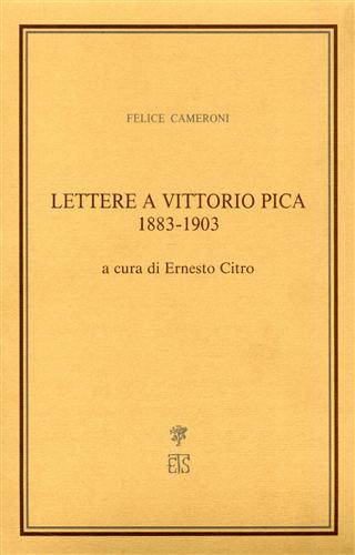 9788877414977-Lettere a Vittorio Pica 1883-1903.