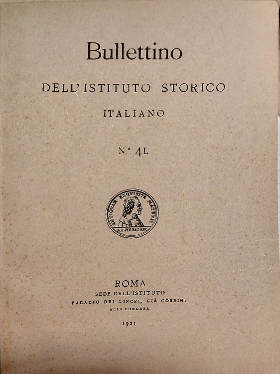 Bullettino dell'Istituto Storico Italiano,41.