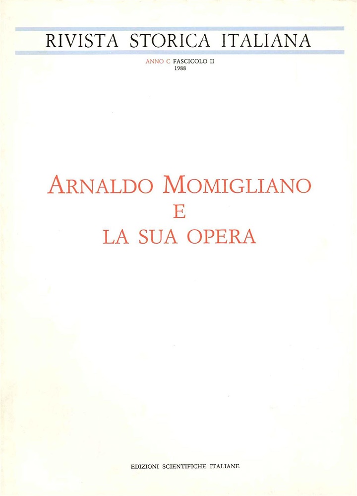 Arnaldo Momigliano e la sua opera.