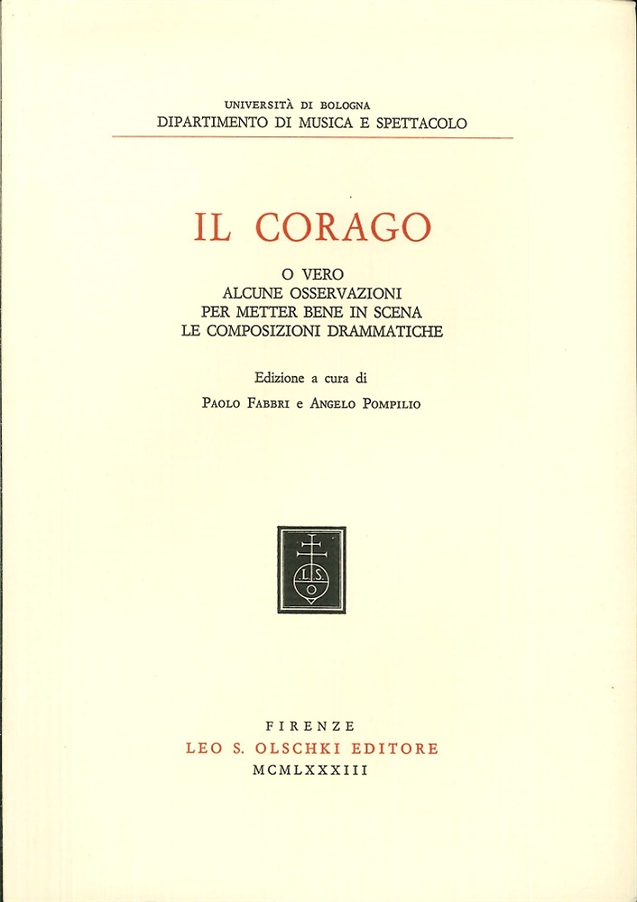 9788822231765-Il corago o vero alcune osservazioni per metter bene in scena le composizioni dr