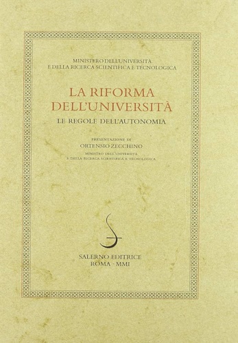 9788884023230-La riforma dell'Università. Le regole dell'autonomia.