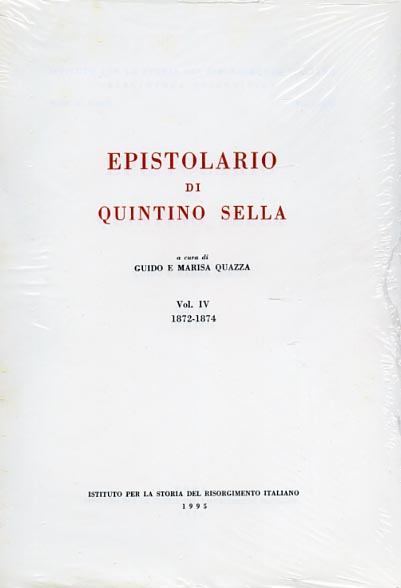 9788885183216-Epistolario di Quintino Sella. Vol.IV: 1872-1874.