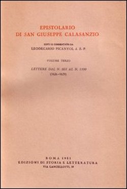 9788884988201-Epistolario di San Giuseppe Calasanzio. Vol.III: Lettere dal n.501 al n.1100. (1