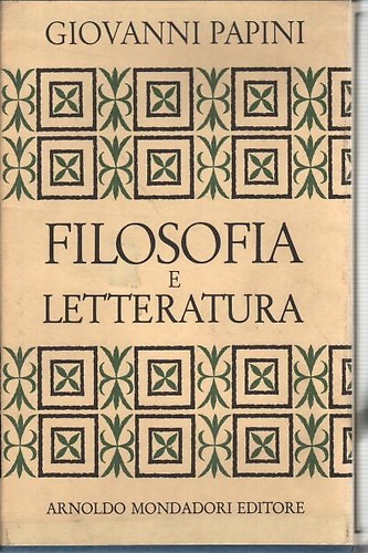 Filosofia e letteratura.
