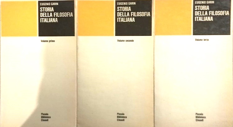Storia della filosofia italiana.