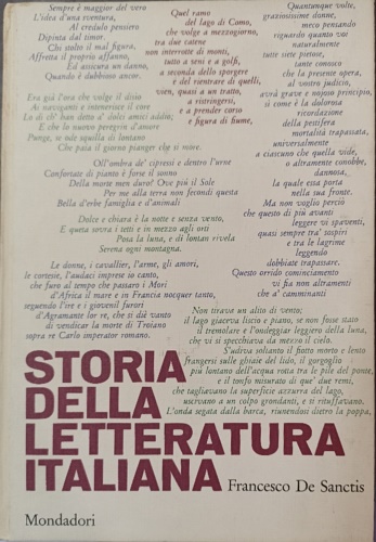 Storia della letteratura italiana.