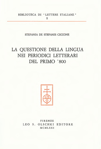 9788822216106-La questione della lingua nei periodici letterari del primo Ottocento.