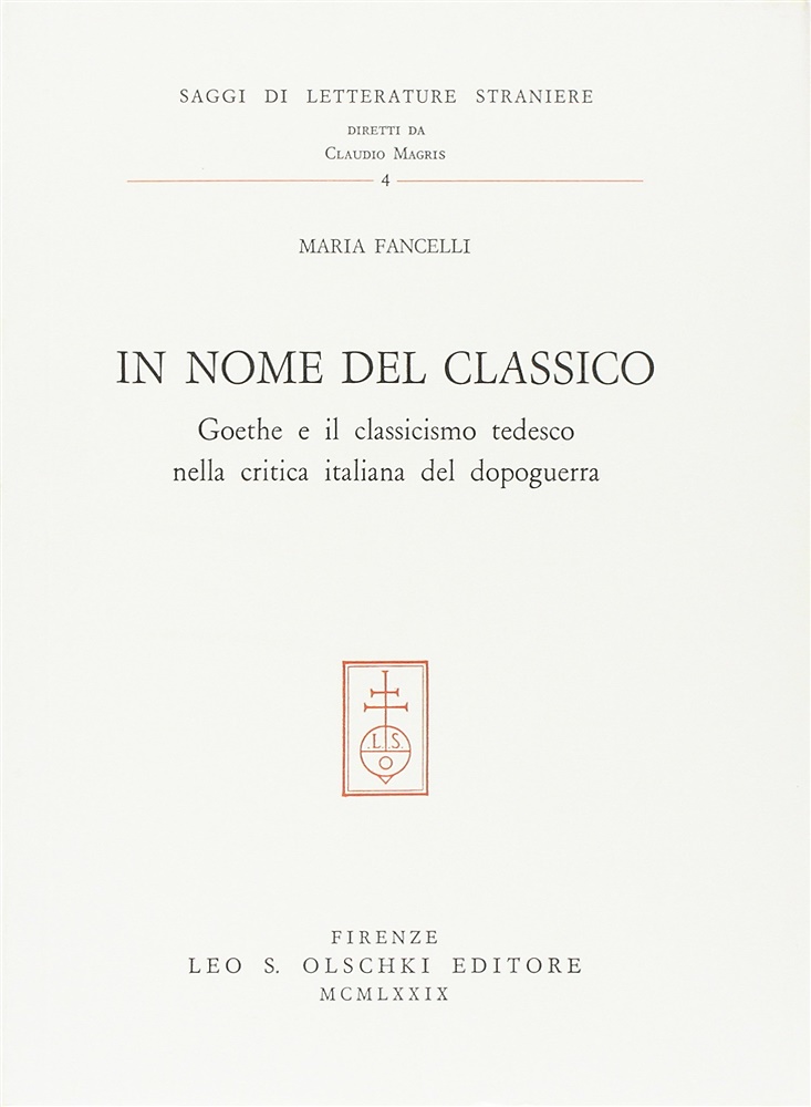 9788822228925-In nome del classico. Goethe e il classicismo tedesco nella critica italiana del
